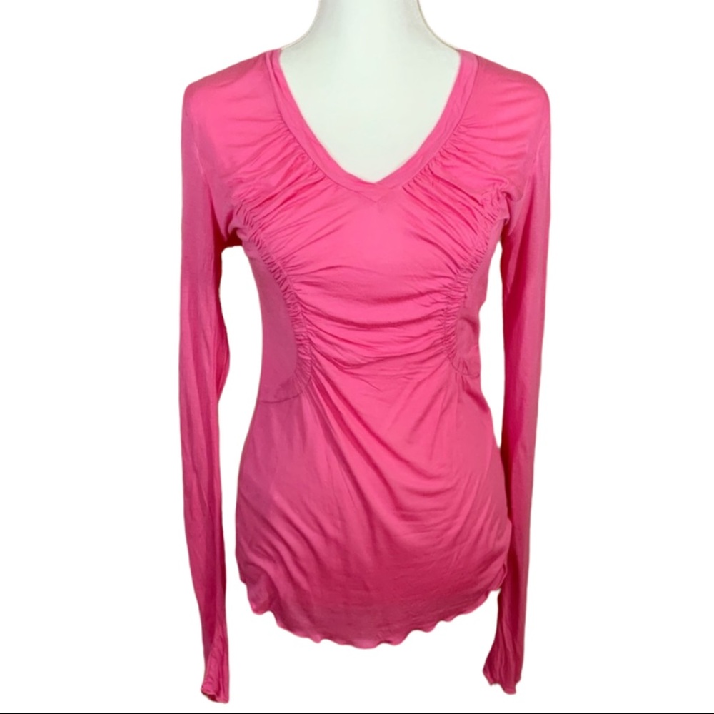 🎀BCBG Maxazria Hot Pink Super Fitted Top- Size M - Picture 2 of 8